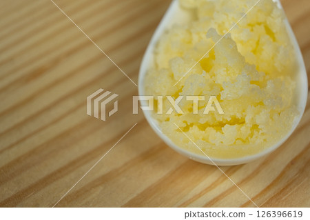 Ghee Butter In A Spoon Copy Space for Text 126396619