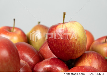 Fresh Organic Red Apples Close-Up View. 126396631