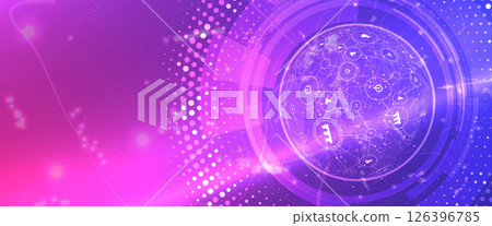 Abstract neon high technology and science background 126396785