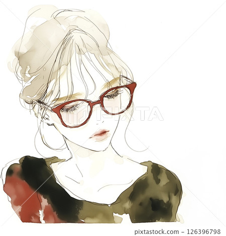 Rough sketch of a young woman Rough sketch of a young woman 126396798