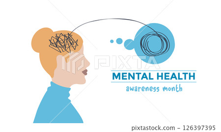 mental health awareness month concept vector illustration mental health awareness month concept vector illustration 126397395