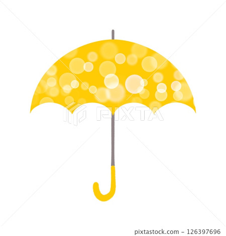 Illustration of a yellow umbrella Illustration of a yellow umbrella 126397696