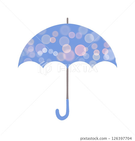 藍色傘例證 藍色傘例證 126397704