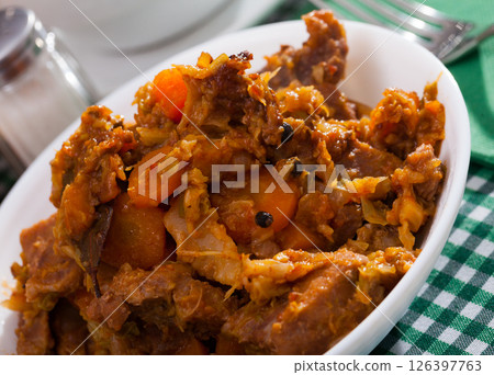 Stewed pork with braised cabbage Stewed pork with braised cabbage 126397763