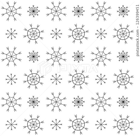 Vector seamless pattern of hand drawn snowflakes Vector seamless pattern of hand drawn snowflakes 126399451