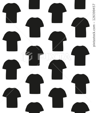 Vector seamless pattern of t-shirt silhouette 126399457