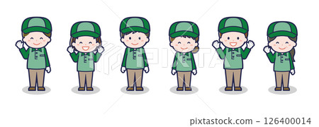 Various people set _ smile _ delivery man Various people set _ smile _ delivery man 126400014