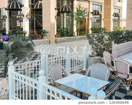 Outdoor Cafe Seating at U-Walk Riyadh 126400646