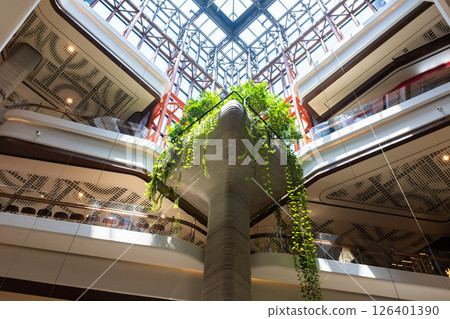 綠意盎然的室內景觀垂直花園 126401390