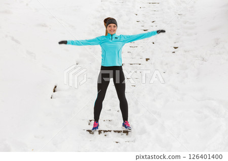 Girl enjoying winter time. 126401400