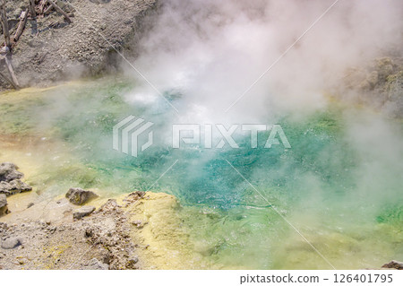 Tamagawa Onsen, Japan's most acidic hot spring. Akita, Japan 126401795