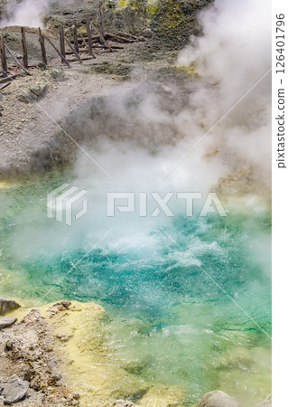 Tamagawa Onsen, Japan's most acidic hot spring. Akita, Japan 126401796