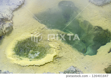 Tamagawa Onsen, Japan's most acidic hot spring. Akita, Japan Tamagawa Onsen, Japan's most acidic hot spring. Akita, Japan 126401847