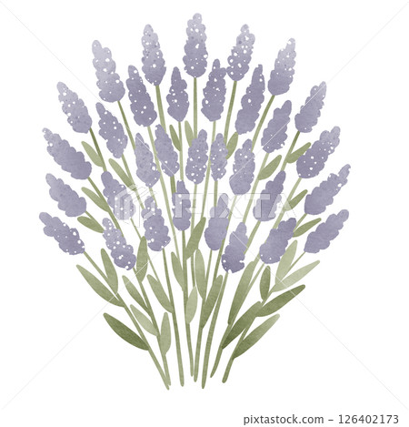 Hand Drawn Lilac Shrub Watercolor Clipart for Cottagecore Journaling, Scrapbooking, Wedding Cards, Invitations, Planners, and Crafting Projects 126402173