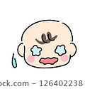 A baby that is about to cry 126402238