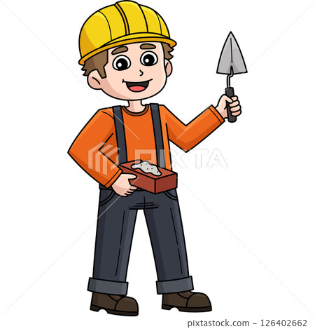Construction Worker Mason Cartoon Colored Clipart Construction Worker Mason Cartoon Colored Clipart 126402662