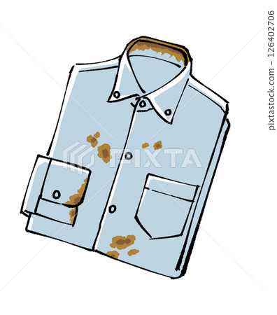 Dirty shirt illustration, hand drawn 126402706
