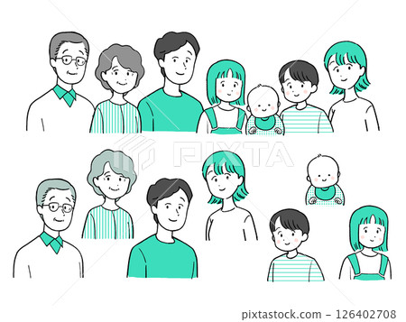 家庭插畫-笑臉 126402708