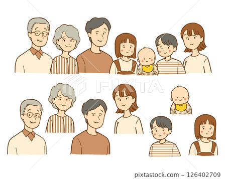 家庭插畫-笑臉 126402709