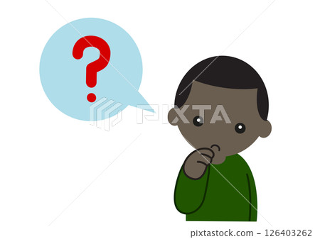 Thinking black boy 126403262