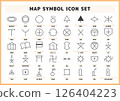 地圖和製圖符號圖示素材集 126404223
