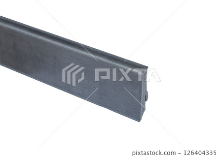Baseboard Molding Sample Isolated on White Background 126404335
