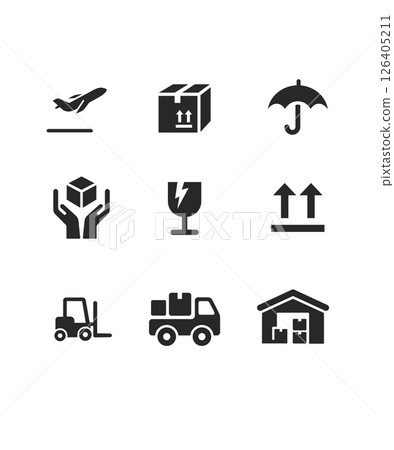 Industry and Logistics Icons stock illustration 126405211