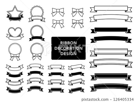 簡易絲帶裝飾框素材套裝 126405334