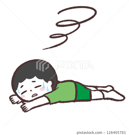 墜落的男孩插圖 126405781