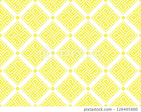 Abstract geometric pattern. A seamless vector background. White and yellow ornament. Graphic modern pattern. Simple lattice graphic design Abstract geometric pattern. A seamless vector background. White and yellow ornament. Graphic modern pattern. Simple lattice graphic design 126405800