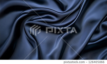 Blue satin fabric background 126405866