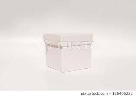 Plain white box on minimalist background Plain white box on minimalist background 126406222