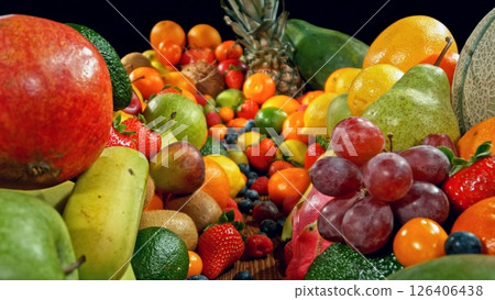 Assortment of Various Kind of Fresh Fruits. 126406438