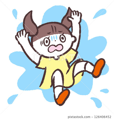 溺水女孩的插圖 126406452