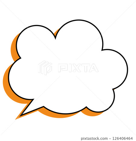 Simple speech bubble illustration - Fluffy Simple speech bubble illustration - Fluffy 126406464