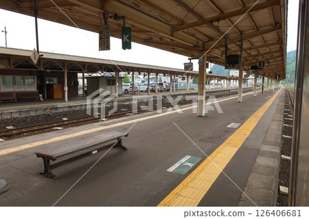 JR Hokkaido, Muroran Main Line, local train window view from Rebun Station to Toya Station (cloudy sky in summer 2023) JR Hokkaido, Muroran Main Line, local train window view from Rebun Station to Toya Station (cloudy sky in summer 2023) 126406681