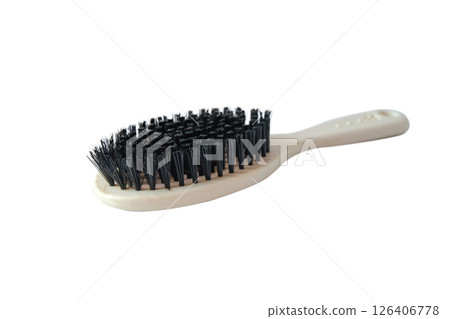 Combs for grooming pet hair on white background. 126406778