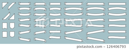 絲帶框架套裝 - 可用於裝飾、標題和裝飾框架的簡單材料 絲帶框架套裝 - 可用於裝飾、標題和裝飾框架的簡單材料 126406793