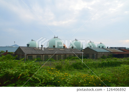 JR北海道室蘭本線北船岡站至東室蘭站的本地火車車窗景色(2023年夏季多雲) JR北海道室蘭本線北船岡站至東室蘭站的本地火車車窗景色(2023年夏季多雲) 126406892