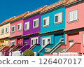A lot of colors houses in town	 126407017