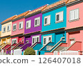 A lot of colors houses in town	 126407018