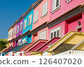 A lot of colors houses in town	 126407020