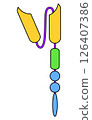 Chimeric antigen receptor T-cell. Symbol of CAR T cell. S 126407386