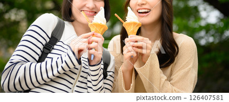 Eat ice cream 126407581