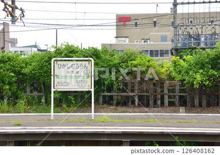 JR Hokkaido, Muroran Main Line, local train window view from Higashimuroran Station to Noboribetsu Station (cloudy sky in summer 2023) 126408162