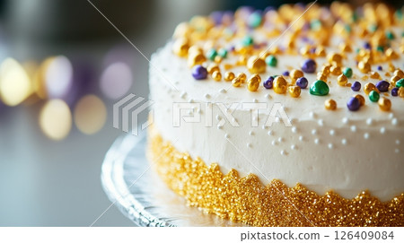 Baby cake, a royal cake for Mardi Gras. Desserts 126409084