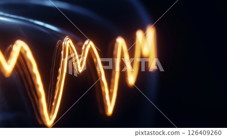 Neon Heartbeat Pulse, Gradient Background Neon Heartbeat Pulse, Gradient Background 126409260