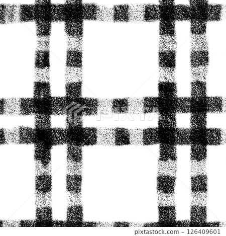 Black White Plaid Gingham Check Hand Drawn Background Pattern Overlay Black White Plaid Gingham Check Hand Drawn Background Pattern Overlay 126409601