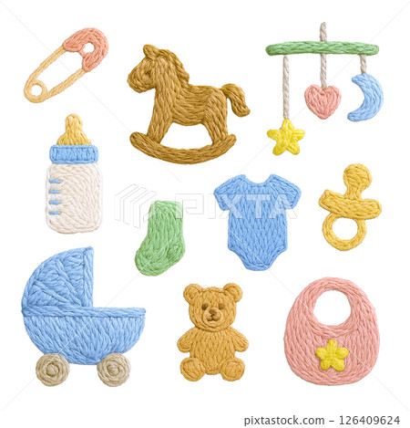 刺繡風格裝飾套裝(嬰兒/兒童保育) 刺繡風格裝飾套裝(嬰兒/兒童保育) 126409624