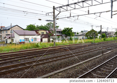 JR北海道日高本線苫小牧站至穆川站的風景（2023年夏季多雲） 126409713